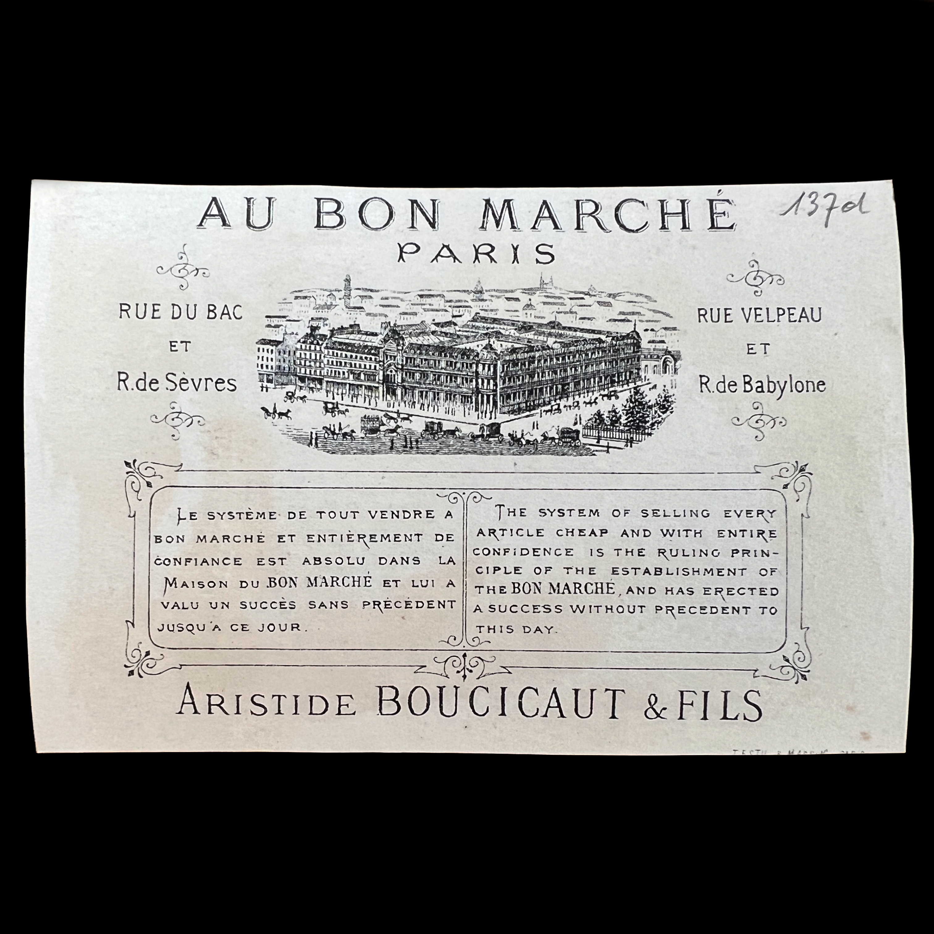 Au Bon Marché's Chinese Idolatry Advertising Card – Personal Site